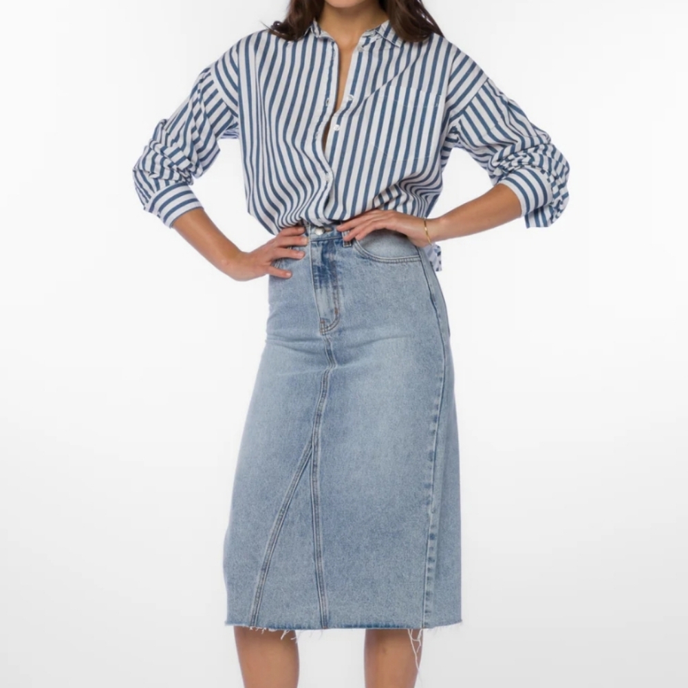 NWT ✨️ Danica Denim Midi Skirt Woman's M Velvet Heart